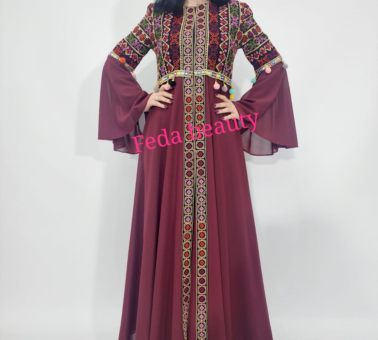 An oriental style dress with a new and elegant collection from Fida  Beauty's private collection for the year 2023