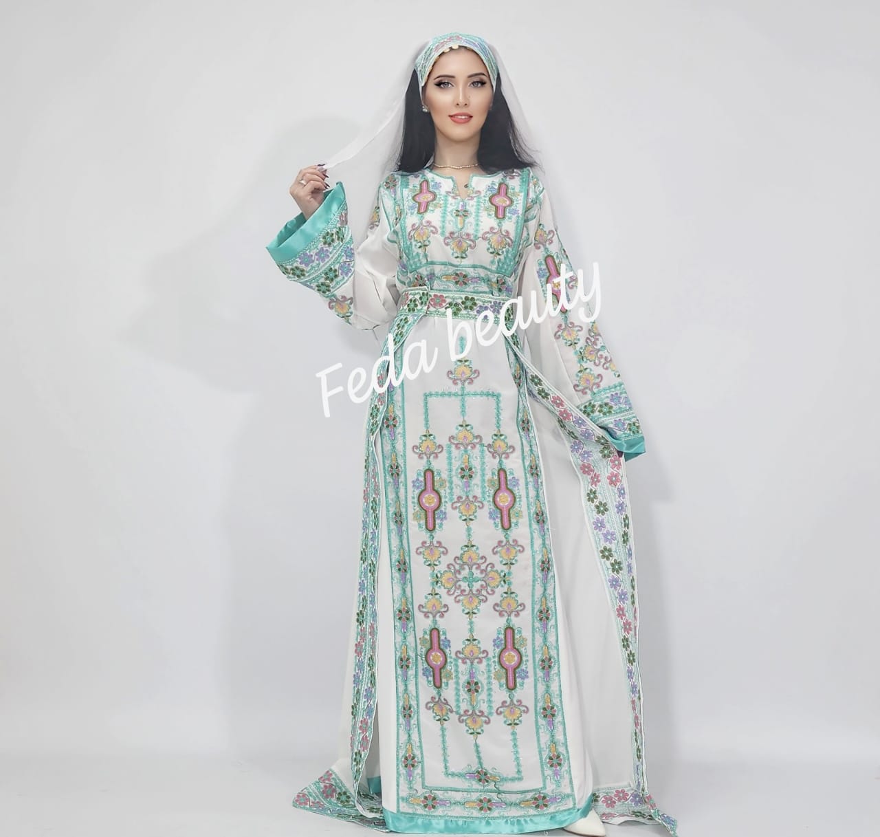 A new style dress with oriental embroideries, exclusively in Fida  Beauty's new and special collection for the year 2023