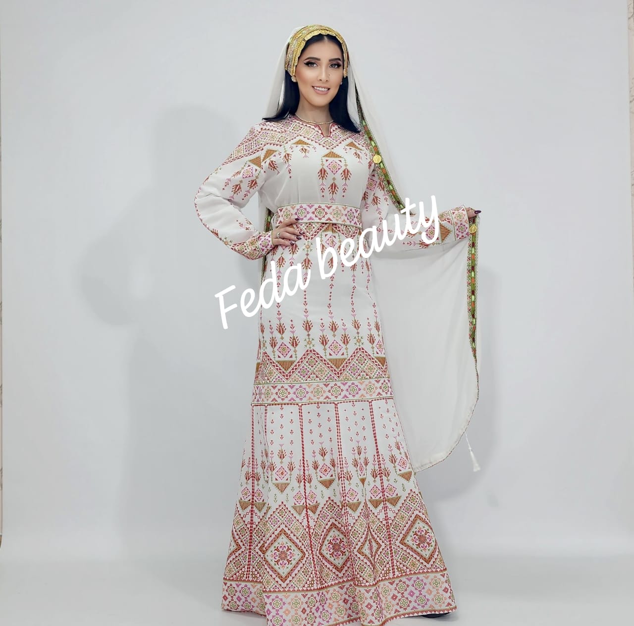 Henna dress, oriental style, with a new and elegant collection from  Fida Beauty's private collection for the year 2023
