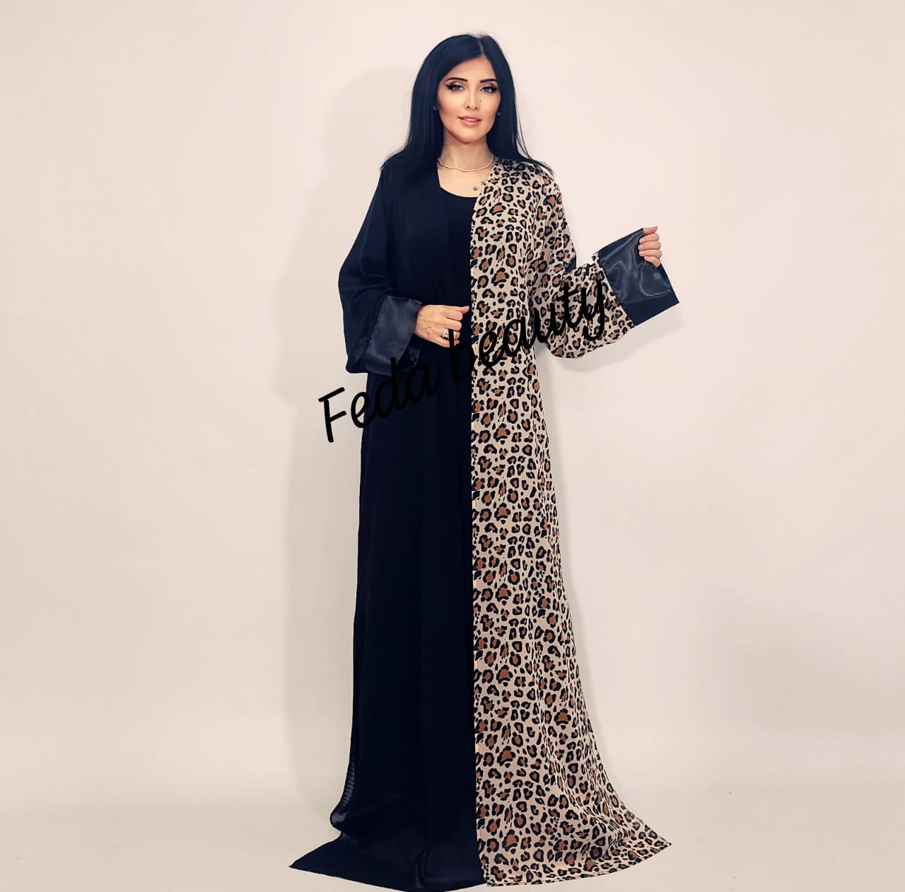 A new Kuwaiti style abaya from the new and special Fida Beauty  collection for the year 2023