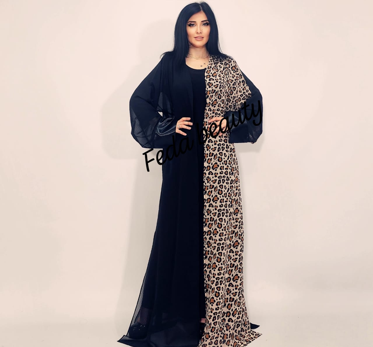 A new Kuwaiti style abaya from the new and special Fida Beauty  collection for the year 2023