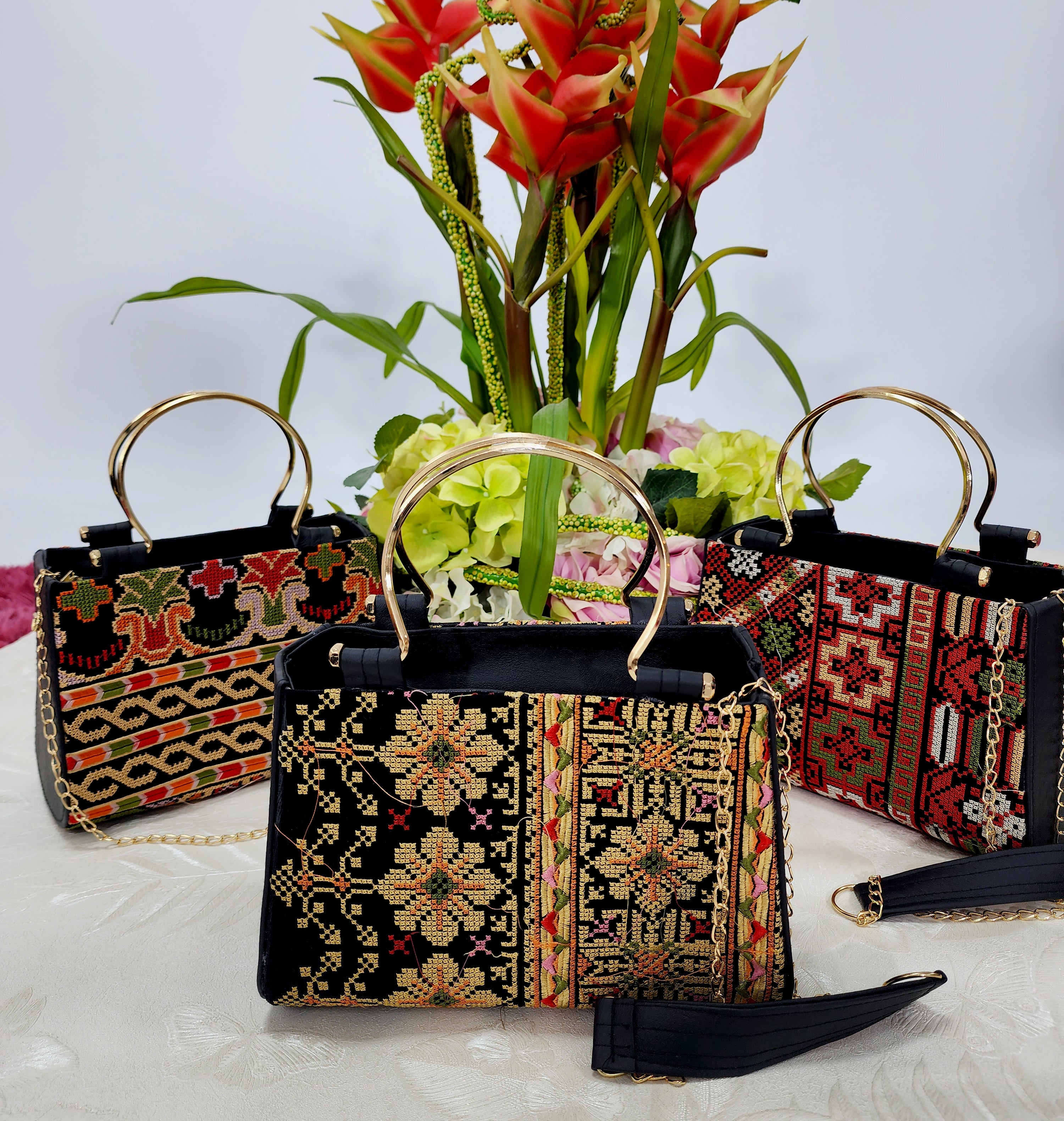 Embroidered accessories from the Fida Beauty 2023 collection